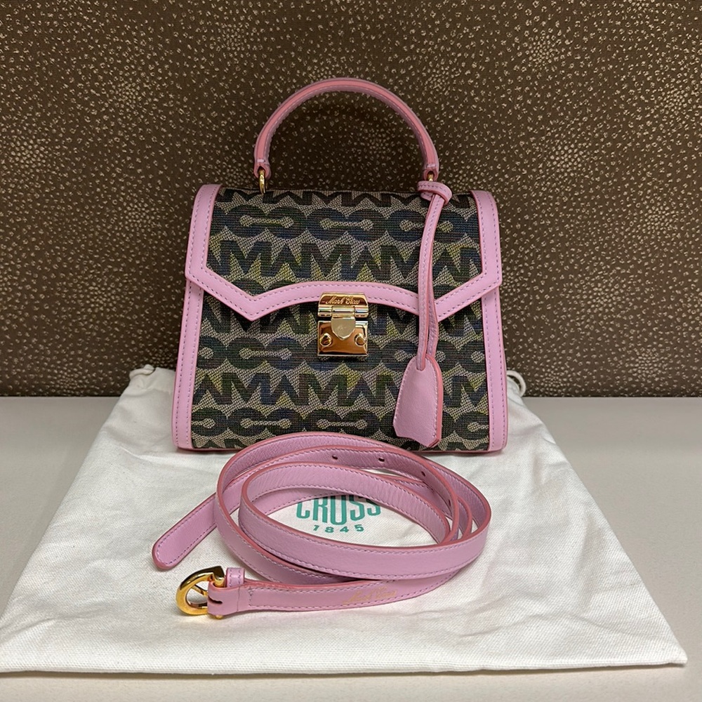 🔥🔥🔥NEW Mark Cross Madeline Mini Lady Mc Top Handle Crossbody Bag